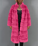 Women Fur Jacket Fashion Plush Long Coat