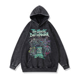 Mens Vintage Hoodie print wash jacket sweater