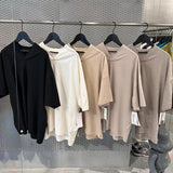 Fog Essentials T shirt Offset Logo Loose V-neck T shirt