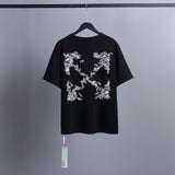 Ow T Shirts Irregular Lines Arrow Print Men and Women