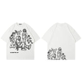 Men T-shirt Puff Print Men and Women Loose