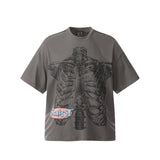 Unisex T-Shirts Saint Michael Bone Pattern Casual T-Shirts