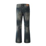 Men Jeans Retro Blue Loose-Fitting Casual