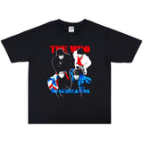 Rock Star T Shirt the WHO Band Printed Washed Distressed T-shirt Men's and Women's Cotton Short Sleeve