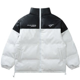 Men Cotton Mixed Jacket Coat Pattern Cotton Coat Jacket Men's Winter Loose Stitching Thickening
