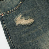 Men Jeans Ripped Burr Personality Design Loose