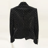 Women Haute Couture Jacket Fashion Slim Velvet