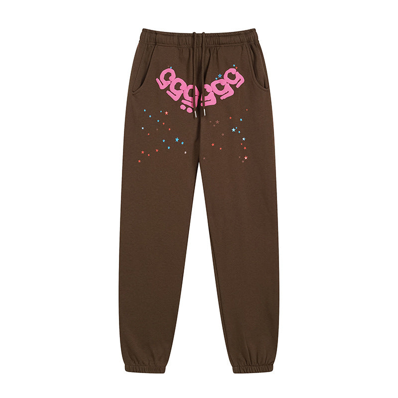 Sp5der Sweatpants Sports Pants Ankle-Tied Fleece Casual