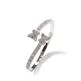 Bracelet Double Butterfly Bracelet Hip Hop Copper Set Zircon Opening St. Valentine's Spectrum