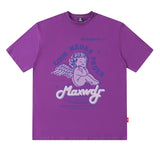 Men T-Shirt Butterfly Print Versatile Casual Loose