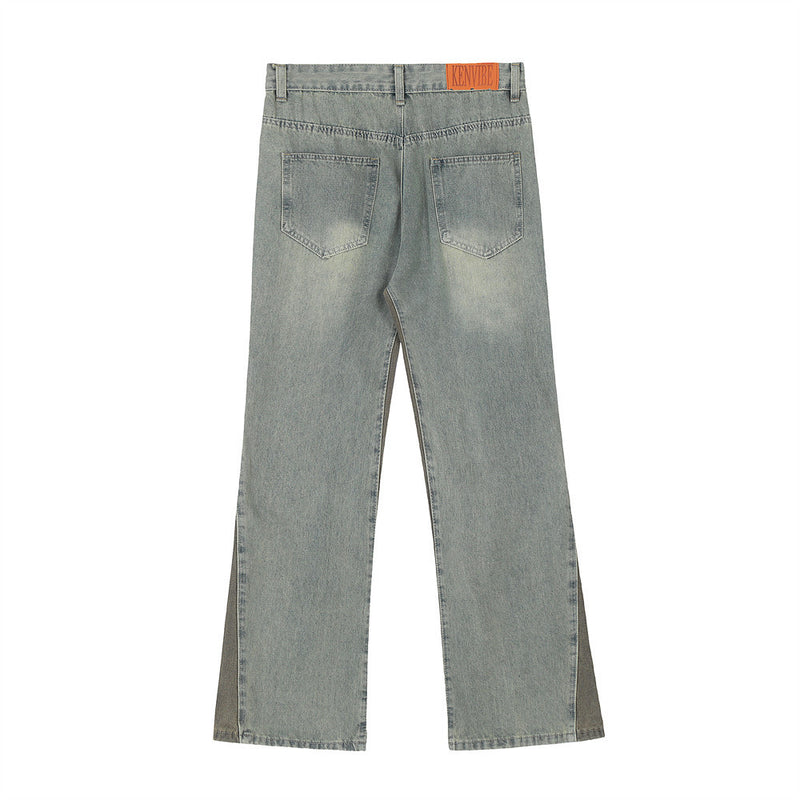 Men Jeans Stitching Loose All-Match