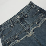 Men Jeans Stitching Hip Hop Trend Loose All-Match