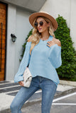 Women Pullover Sweater plus Size Sexy off-the-Shoulder Fashion Loose Sweater