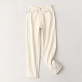 Women Jeans Vintage Fleece-Lined Slimming