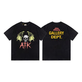Gallery Dept T-Shirt Letter Pattern Washed Old Short Sleeve T-Shirt