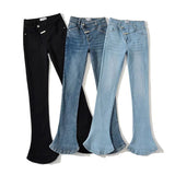 Women Jeans Bell-Bottom Pants Stretch Slim Fit