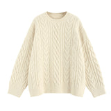 Women Pullover Sweater Vintage Loose Knit