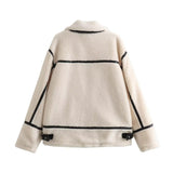Women Cotton Coat Casual Lamb Wool Warm Jacket