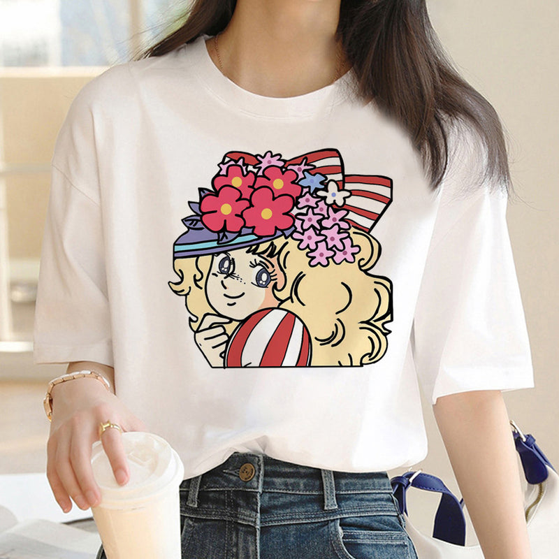 Candy Candy Anime t-shirts women manga Y2K Japanese t shirt