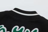 Off White Jacket Spring and Autumn OW Cartoon Bird Pattern Baseball Jacket Jacket