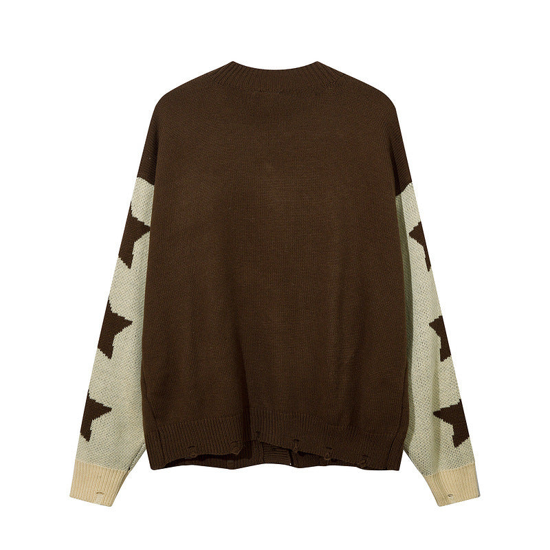 Women Sweater Vintage Knitted Sweater Loose Cardigan