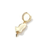 Earrings Zircon Glove Shaped Earrings Spectrum