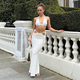 Women Dress Sexy Lace-up Knitted Dress