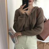 Women Knitted Cardigan Fashion Loose Soft Sweater