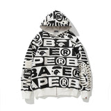 Bathing Ape Hoodie Shark Loose Hooded Sweater Jacket