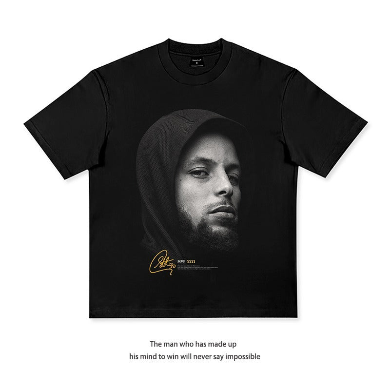 Star T-shirt James 3-ball Curry Booker Morant Oubre American