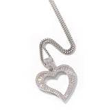 Jewelry Zircon Curved Love Fashion Pendant Necklace Hip Hop ins St. Valentine's Spectrum Royalty