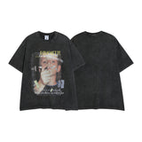 Men's T-Shirt Printed Short-Sleeved T-shirt Men's and Women's Retro
