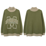 Women Sweater Vintage Sweater College Style Sweater
