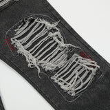 Men Jeans Make Old Ripped Hip Hop Punk Loose All-Match