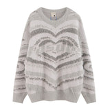 Women Sweater Japanese Fresh Sweet Wind Gradient Color Knitted Sweater