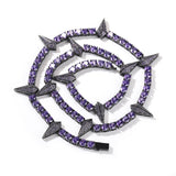 Jewelry Hip Hop Rap Panther Necklace Zircon Spectrum Night light