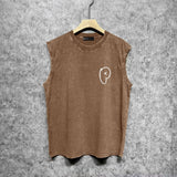 Purple Brand Distressed Tank T Shirts Distressed Sleeveless T-shirt Vest