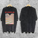 Purple Brand Distressed T Shirts Short Sleeve
