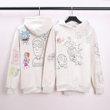 Cactus Flea Market Hoodie Autumn and Winter Cartoon Anime Print Hip Hop Men and Women Casual