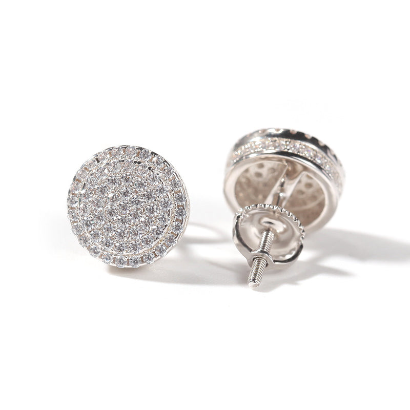 Earrings 925 Silver Round Zircon Earrings
