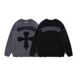 Women Sweater Cross Knitted Sweater Vibe Idle Style