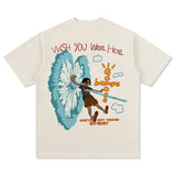 Unisex T Shirt Hip Hop Cartoon Print Short Sleeve
