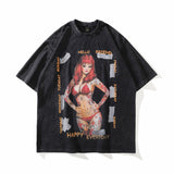 Men T-shirt Retro Hip Hop Portrait Printing