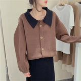 Women Knitted Cardigan Vintage Loose Soft Sweater