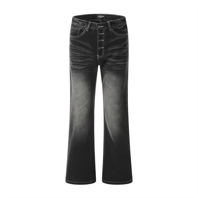 Men Jeans Versatile Buttons Decoration