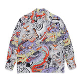 GUILTYPARTIES TIGER Shirts Tiger Totem Skull Long Sleeve Shirt