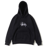 Stussy Hoodie Embroidered Logo Fleece Hoodie