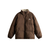 Unisex Coat Loose Thick Stand-up Collar Cotton-Padded Coat Winter