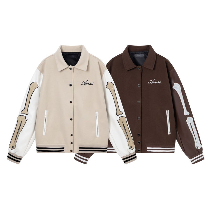 Amiri Jacket AMI lapel baseball jacket for men and women