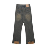 Men Jeans Retro Bell-Bottom Pants Fashion Popular Loose